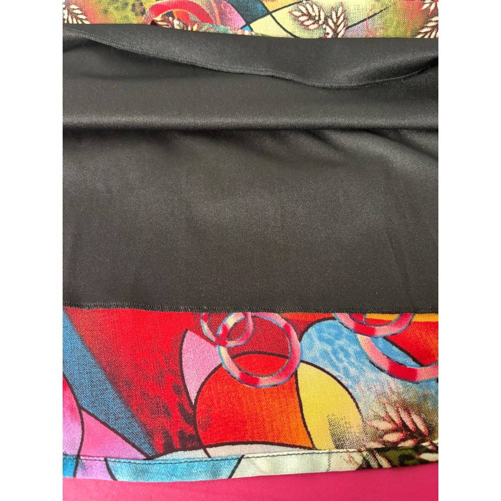 SERENGETI Womens Multicolor Maxi Dress Sz M Boho-Chic Art to Wear Lagenlook Chic - Picture 11 of 12